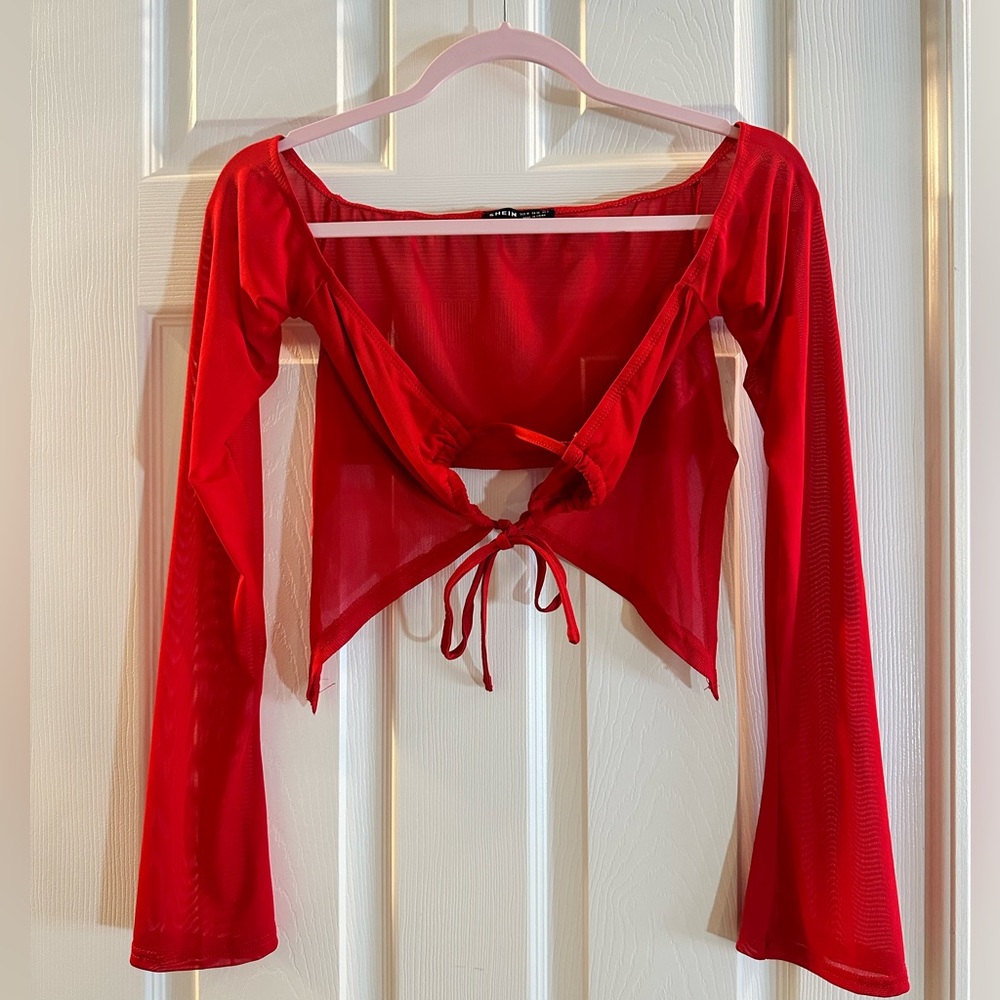 Set of 2 Shein tops in size medium. One black and one red. Never worn.